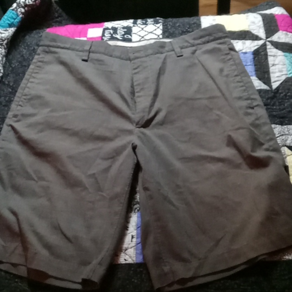 Ashworth Golf Shorts Grey Plaid 34 In Waist